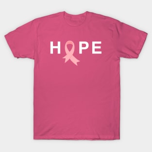 Hope Pink Ribbon Breast Cancer Awareness T-Shirt